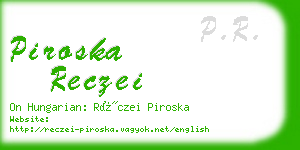 piroska reczei business card